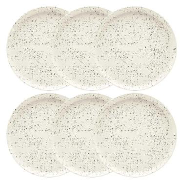 Imagem de Conjunto De Pratos Rasos 06 Peças Flat Chuvisco Oxford