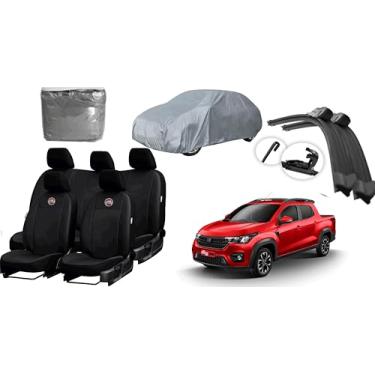 Imagem de Capa de couro +Capa de cobrir + Limpador de para - brisa -Fiat strada cabine 19-24