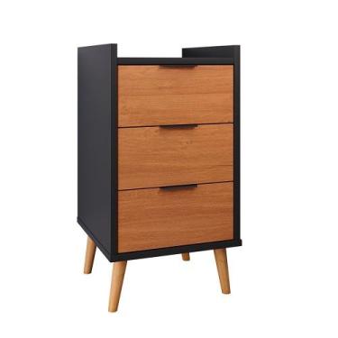 Imagem de Mesa De Cabeceira Retrô Quarto Mesa Lateral Canto Decorativo Toni 3 Ga