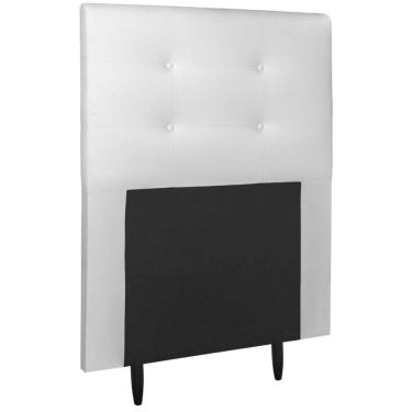 Imagem de Cabeceira Estofada Cama Solteiro 90 Cm Helena Corino Branco