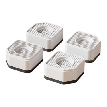 Imagem de Bothyi Conjunto de 4 Pés Antivibração para Máquina de Lavar, Antiderrapantes, com Absorção de Impacto, Portáteis E Universais, Ideais para Geladeira, Branco