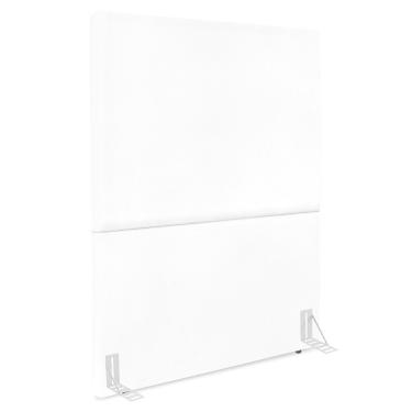 Imagem de Cabeceira Solteiro 90 Cm Com Frame Luna Corino Branco Artte Branco
