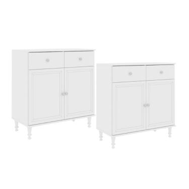 Imagem de Aparador Buffet Ditália 2 Gavetas 2 Portas 2 Unidades R-629 Branco