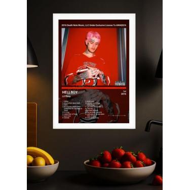 Imagem de Quadro Lil Peep HELLBOY (Dark) Com Vidro e Moldura Tamanho:21cm x 30cm