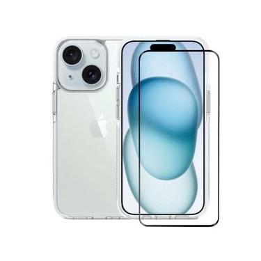 Imagem de Kit Capa Anti-Slip e Pelicula Coverage 5D Pro Preta para iPhone 15 - Gshield