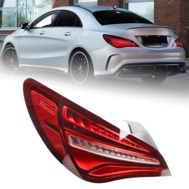 Imagem de Duolctrams Conjunto de lâmpada traseira de LED compatível com Mercedes Benz 117 CLA 2016-2019 lado esquerdo do motorista com farol de neblina