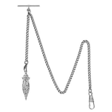 Imagem de BOSHIYA Relógio de bolso com corrente dupla Albert, Corrente única EUA - Guazi -14