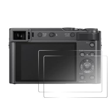 Imagem de pssped 2 peças protetoras de tela compatíveis com câmera Panasonic ZS200 ZS220 TZ200 TZ220 TX2, película de vidro temperado de dureza 9H de 0,25 mm, presente para entusiastas de câmera, impressão