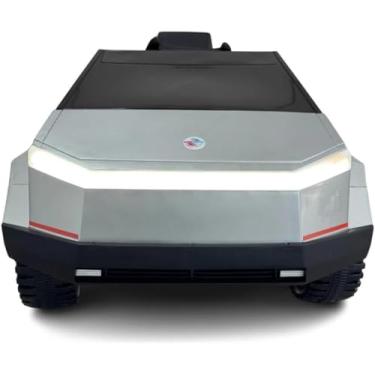 Imagem de Carro Elétrico Infantil Super Truck Futurista 12V Cinza - Design Moderno Bateria Recarregável Segurança Conforto Diversão Crianças 3-8 Anos