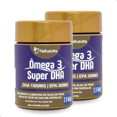 Imagem de Kit 2und. 120 cáps Ômega 3 SUPER DHA 1.500mg Selo IFOS
