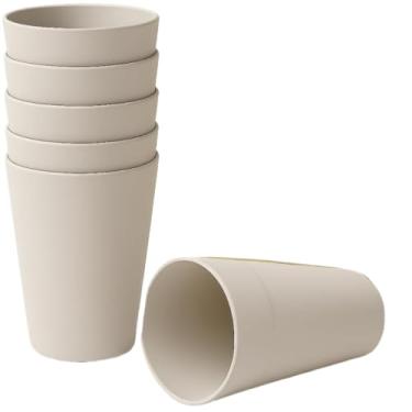 Imagem de Kit 6 Copos Plásticos 550ml BPA Free Empilháveis para Crianças Micro-ondas(Cinza,4)