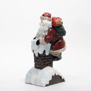 Imagem de Papai Noel Chaminé Decoração Enfeite Natal Em Resina 20cm