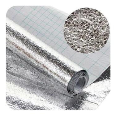 Imagem de Kit 3 Papel Parede Alumínio Impermeável Folha Autoadesiva Cozinha - To