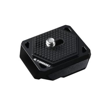 Imagem de Placa de liberação rápida de metal com parafuso de câmera de 1/10.2 cm a 20 placa de montagem de tripé serve para cabeça esférica de tripé de câmera DSLR