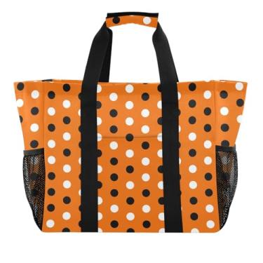 Imagem de ODAWA Bolsa de ginástica e viagem com alça, organizador diário, bolsa de praia durável para natação, bolinhas, dia das bruxas