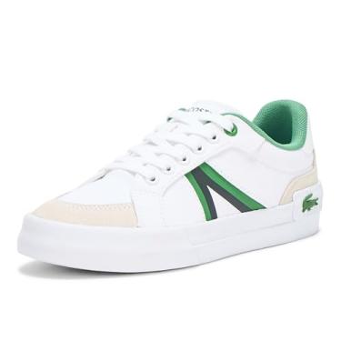 Imagem de Lacoste Tênis infantil unissex L004, Azul marinho/vinhedo, 13.5 Little Kid