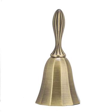 Imagem de Phefop Campainha para Serviço de Bar e Restaurante, Campainha de Design retrô Criativo Com Anel Transparente, Material de Liga de Zinco, para Hostess, Jantar Em Sala de Aula, Hotel (Bronze)