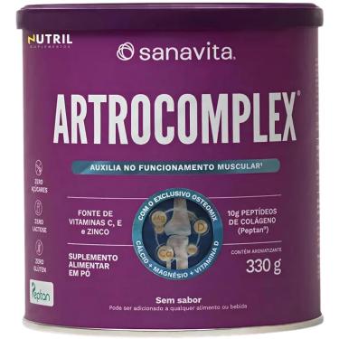 Imagem de Artrocomplex 330g 30 doses Colágeno Peptan Complexo vitamínico Ossos e articulações Sanavita-Unissex