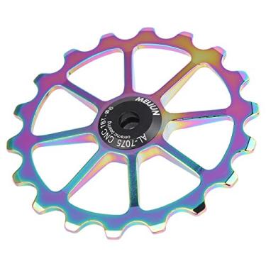 Imagem de KIMISS Rodas de Polia do Desviador Traseiro do Rolo Guia 18t para Bicicletas de Estrada e Montanha-liga de Alumínio Leve e Acessório de Ciclismo Cerâmico (Colorido)