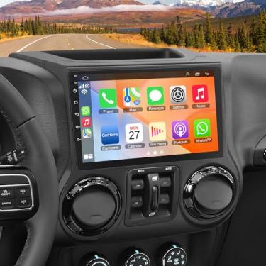 Imagem de Rádio de carro 4 GB + 64 GB para Jeep Wrangler 2015 2016 2017,10.1 cm IPS Touchscreen - Carplay sem fio e Android Auto
