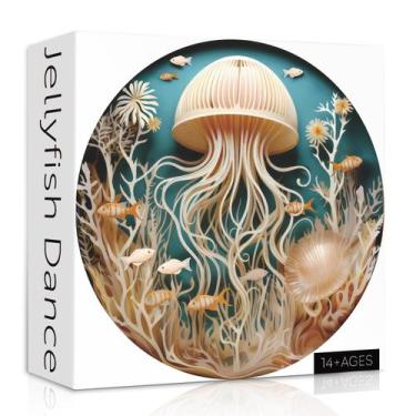 Imagem de Quebra-cabeça Puzzling Ocean Jellyfish 1000 peças para adultos - PPuzz