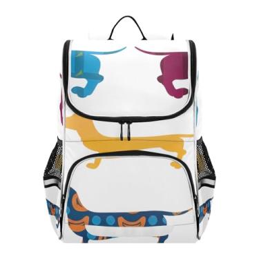 Imagem de Joisal Colorful Dachshund Dogs Funny Backpacks Boys Daycare Elementary Back to School Bag Personalized Daypack Kids Backpack Girls Mermaid Book Bags