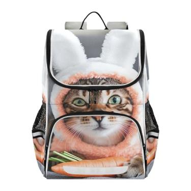 Imagem de Joisal Funny Backpacks Boys Cute Bunny Cat Easter Art Girls Backpack for Kids Students Large Back to School Supplies Elementary Teen Bookbag Mermaid