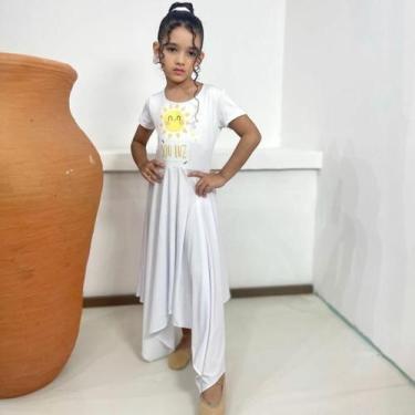 Imagem de Vestido de Dança Coreografia Infantil SOU LUZ, Branco, 2