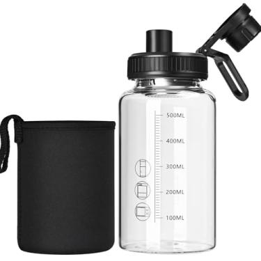 Imagem de BNCWCQZ Coqueteleira de vidro, coqueteleira sem BPA de 650 ml, sem odor, com esfera de aço inoxidável 304 e escova de limpeza removível para misturas de proteína fitness (1 unidade)