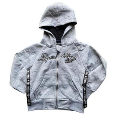 Imagem de Blusa De Frio Moletom Casaco Infantil Menina Estrela Linda-Feminino