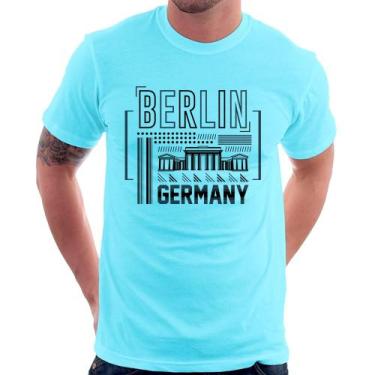 Imagem de Camiseta Berlim Alemanha - Foca na Moda, Azul claro, M