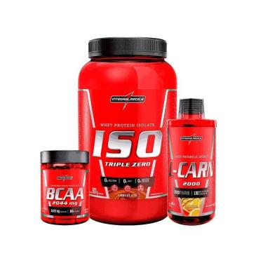 Imagem de Kit Definição Muscular Essencial - L-carn 2000 Laranja, BCAA, Iso Triple 907g Chocolate.-Unissex