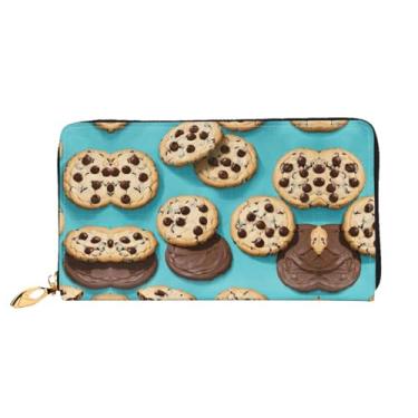 Imagem de XLLingL Carteiras de cartão de crédito impressas, bolsas longas de couro femininas, carteiras com zíper, carteira de viagem simples