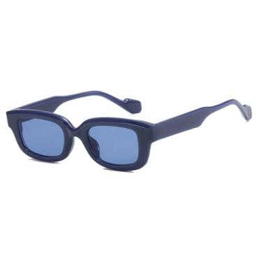 Imagem de Óculos de Sol Jelly Color com Estampa de Leopardo, Proteção UV400, para Esportes ao Ar Livre, Corrida e Ciclismo, Azul