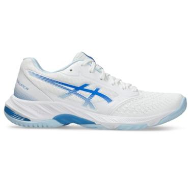 Imagem de ASICS Tênis feminino de vôlei Netburner Ballistic Ff 3, Costa branca/azul, 39