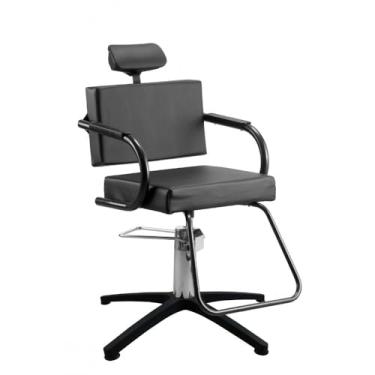 Imagem de Cadeira de Cabeleireiro Hidráulica Salão de Beleza e Barbearia Dompel Titan Preto