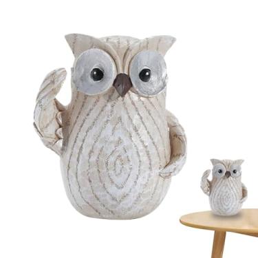 Imagem de Estatueta De Coruja,Colecionáveis Com Gestual De Saudação | Coruja com Gesto de Saudação para Decoração de Jardim - para Interior Quintal Jardim Quarto Mesa e Armário de