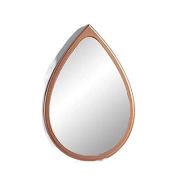 Imagem de Espelho de penteadeira espelho de maquiagem simples espelho decorativo em forma de gota de água espelho de varanda criativo de parede espelho de gota de água espelho de maquiagem (B,M)