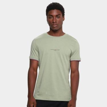 Imagem de Camiseta Tommy Hilfiger Tipped Masculina, Verde, P