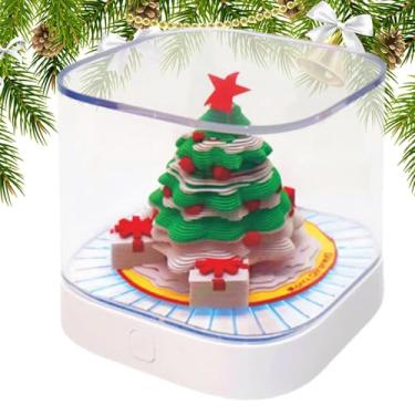 Imagem de Calendário Time Piece: árvore de Natal 3D com luz | Organizador de planejamento diário, bloco de notas para crianças, adultos, família, rastreamento, agenda, sala de aula, escritório