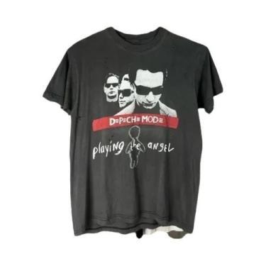 Imagem de Camiseta De Algodão Preta Unissex Vintage 1993 Depeche Mode, Estilo Ha