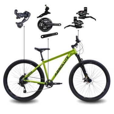 Imagem de Bicicleta Aro 29 Absolute 21 Marchas Quadro Alumínio Freio A Disco Mtb - Verde - 17 Verde
