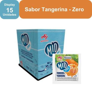 Imagem de Kit Refresco em Pó MID ZERO Sabor Tangerina Com 15 Unidades de 10g