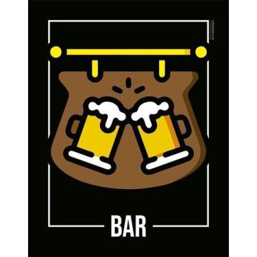 Imagem de Kit 5 Placa Acm Desenho Bar 18X23 - Sinalizo