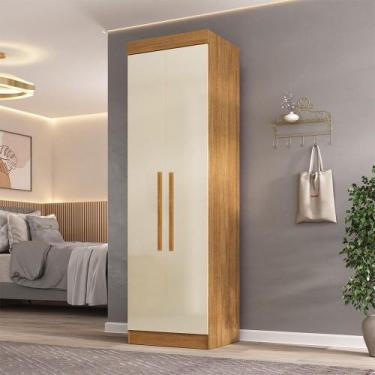Imagem de Guarda-Roupa Solteiro Odisseia Plus 2 Portas Cinamomo/Off White - Maxe