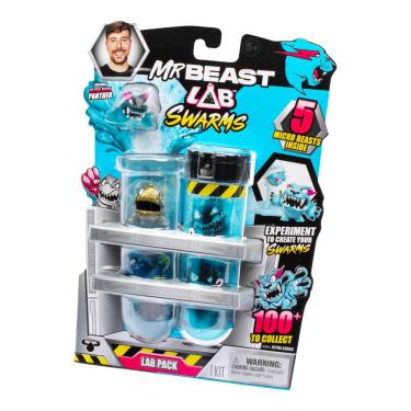 Imagem de Tubo de Ensaio com 5 Mini Bonecos Swarms MrBeast Lab