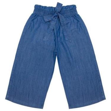 Imagem de Calça Infantil Look Jeans Wide Leg Jeans - UNICA - 02-Feminino