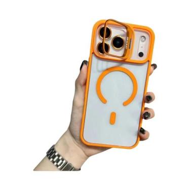 Imagem de Capa Magnética De Metal Com Suporte Para Carregamento Sem Fio Magsafe 