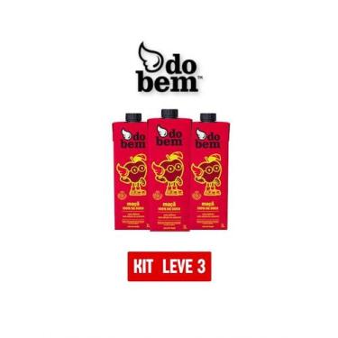 Imagem de Suco de maça 100% do bem 1l - kit 3 unidades