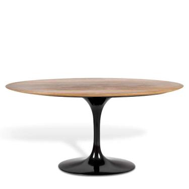 Imagem de Mesa Jantar Saarinen Oval 120x80 Cm Mezzo Castani Cor Preto